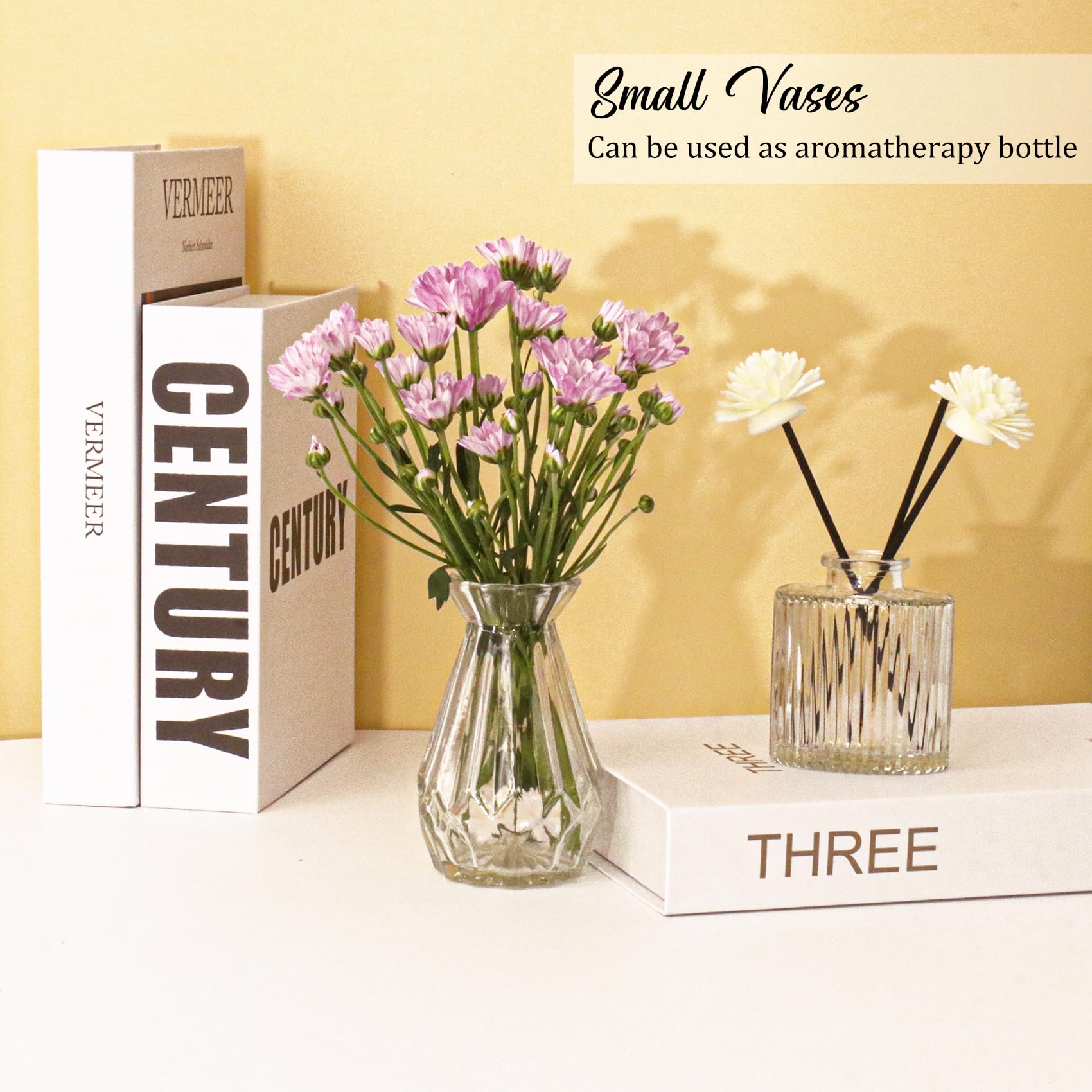36Pcs Bud Vases Set Small Vintage Glass Bottles Clear Bud Vases in